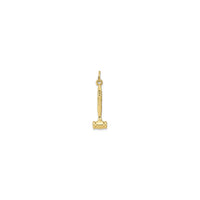 3D Gavel Pendant (14K) reverse - Popular Jewelry - New York