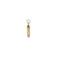 3D Rollerblade Pendant (14K) side - Popular Jewelry - New York