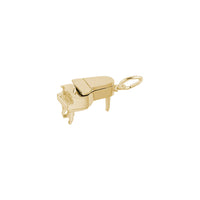 Baby Grand Piano Charm yellow (14K) main closed - Popular Jewelry - New York
