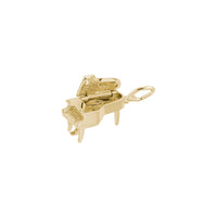 Baby Grand Piano Charm yellow (14K) main open - Popular Jewelry - New York