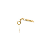 Beaded Cross Dangle Ring (14K) side - Popular Jewelry - New York