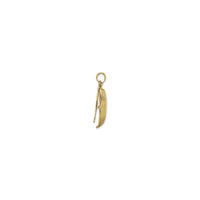 Boat with Dangling Oars Pendant (14K) side - Popular Jewelry - New York