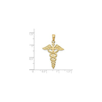 Caduceus Pendant yellow (14K) scale - Popular Jewelry - New York