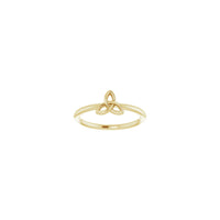 Celtic-Inspired Trinity Stackable Ring yellow (14K) front - Popular Jewelry - New York