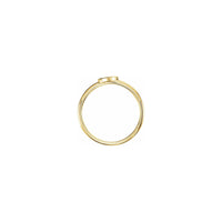 Crescent Moon Stackable Ring yellow (14K) setting - Popular Jewelry - New York