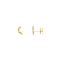 Crescent Moon Stud Earrings yellow (14K) main - Popular Jewelry - New York