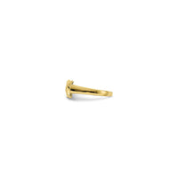 Curvy X Ring (14K) side - Popular Jewelry - New York