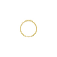 Cushion Stackable Signet Ring yellow (14K) setting - Popular Jewelry - New York