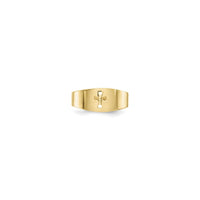 Cut-Out Cross Ring (14K) front - Popular Jewelry - New York