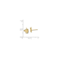 Dazzling Unicorn Head Stud Earrings (14K) scale - Popular Jewelry - New York