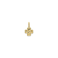 Diamond Incrusted Four Leaf Clover Pendant (14K) back - Popular Jewelry - New York