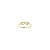 Diamond Semi-Accented Infinity Ring yellow (14K) front - Popular Jewelry - New York