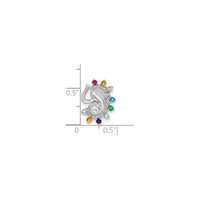 Diamond & Multi-Gemstone Chakra Charm (14K) scale - Popular Jewelry - New York