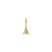 Eiffel Tower Pendant yellow (14K) front - Popular Jewelry - New York