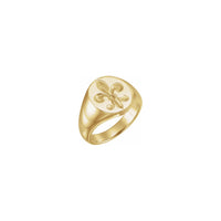Fleur-de-lis Signet Ring yellow (14K) main - Popular Jewelry - New York