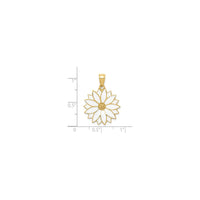 Fully Blossomed Daisy Pendant (14K) scale - Popular Jewelry - New York