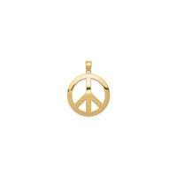 Golden Peace Symbol Pendant (14K) front - Popular Jewelry - New York