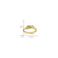 Grooved Freeform Ring (14K) scale - Popular Jewelry - New York