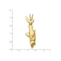 Hanging Shark Pendant (14K) scale - Popular Jewelry - New York