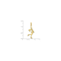 Ice Skater Turning Pendant (14K) scale - Popular Jewelry - New York