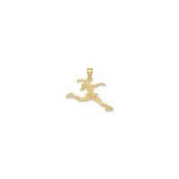 Jumping Ice Skater Pendant (14K) front - Popular Jewelry - New York