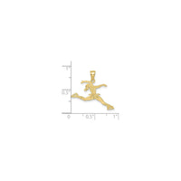 Jumping Ice Skater Pendant (14K) scale - Popular Jewelry - New York