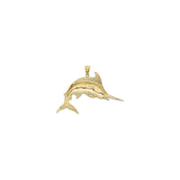 Jumping Marlin Fish Pendant Large (14K) back - Popular Jewelry - New York