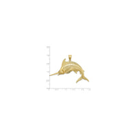 Jumping Marlin Fish Pendant Large (14K) scale - Popular Jewelry - New York