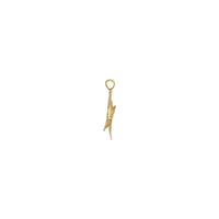 Jumping Marlin Fish Pendant Large (14K) side - Popular Jewelry - New York
