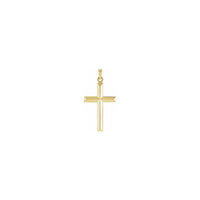 Pyramidal Cross Pendant large (14K) front - Popular Jewelry - New York