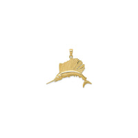 Sailfish Pendant large (14K) front - Popular Jewelry - New York