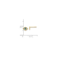 Light Blue Evil Eye Stud Earrings (14K)