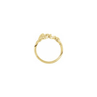 Love Script Letter Ring yellow (14K) setting - Popular Jewelry - New York