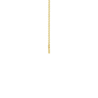 Mini Sideways Cross Necklace yellow (14K) side - Popular Jewelry - New York