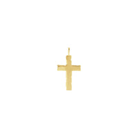 Nugget Cross Pendant yellow (14K) back - Popular Jewelry - New York