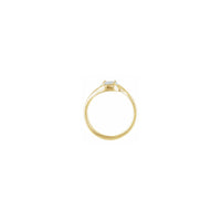 Opal Round Bypass Ring yellow (14K) setting - Popular Jewelry - New York