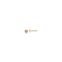 Purple Heart Stud Earrings (14K) front - Popular Jewelry - New York