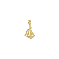 Ribbed Sail Cruising Ship Pendant (14K) diagonal - Popular Jewelry - New York