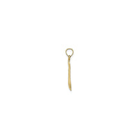 Ribbed Sailboat Pendant (14K) side - Popular Jewelry - New York