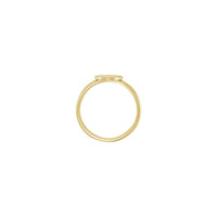 Round Stackable Signet Ring yellow (14K) setting - Popular Jewelry - New York