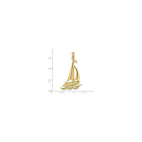 Sailboat with Waves Pendant (14K) scale - Popular Jewelry - New York