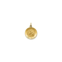 Saint George Medallion Charm 15 mm (14K) front - Popular Jewelry - New York