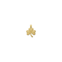 Shamrock Pendant (14K) front - Popular Jewelry - New York