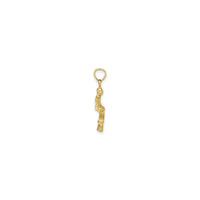 Skater Pendant (14K) side - Popular Jewelry - New York
