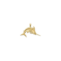 Jumping Marlin Fish Pendant Small (14K) back - Popular Jewelry - New York
