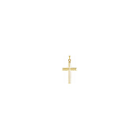 Pyramidal Cross Pendant small (14K) front - Popular Jewelry - New York