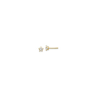 Star Gemstone Stud Earrings (14K) front - Popular Jewelry - New York
