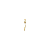 Texture Clover Pendant (14K) side - Popular Jewelry - New York