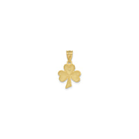 Textured Shamrock Pendant (14K) back - Popular Jewelry - New York