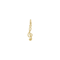 Treble Clef Charm yellow (14K) main - Popular Jewelry - New York